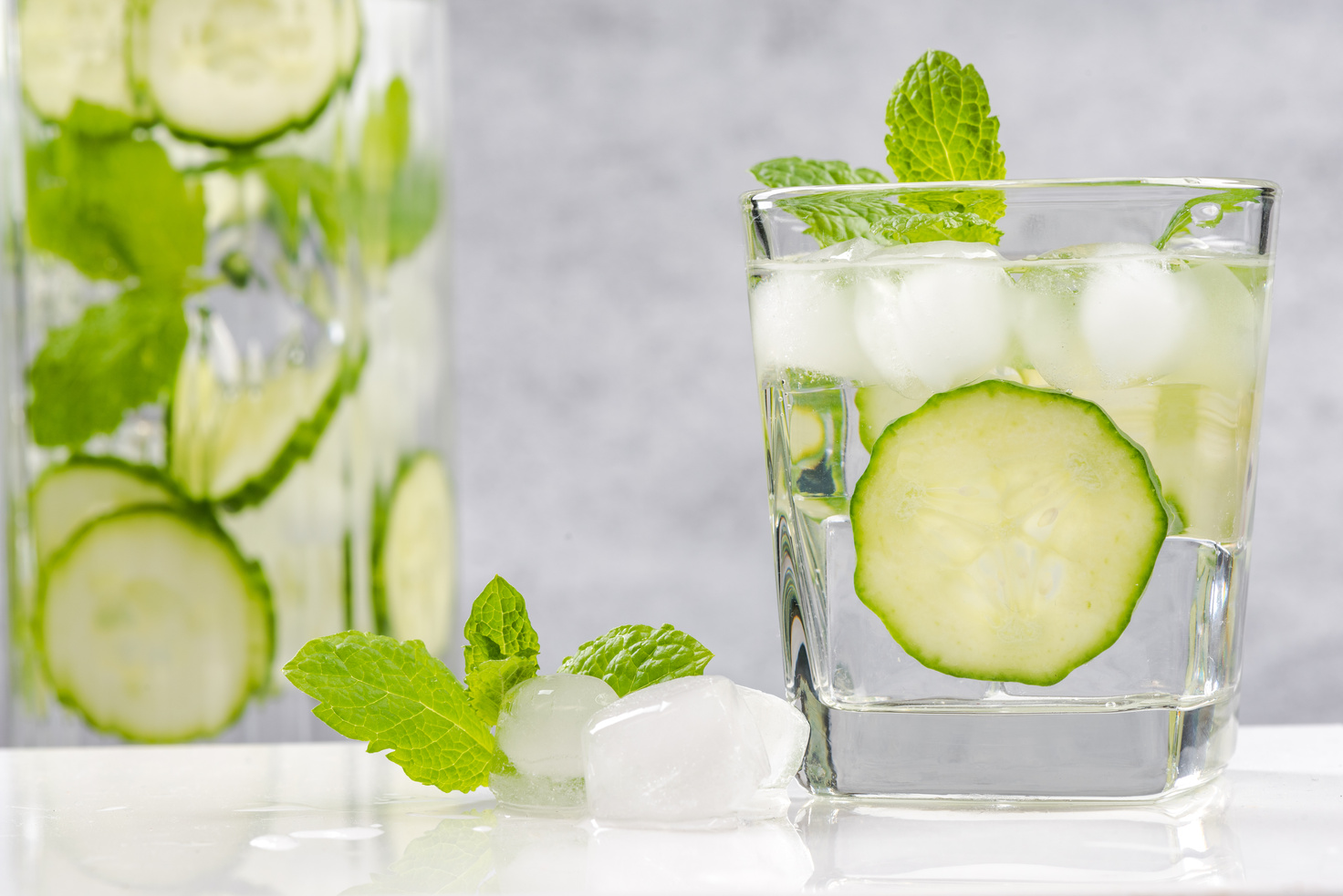 Cucumber and Mint Water Beverage