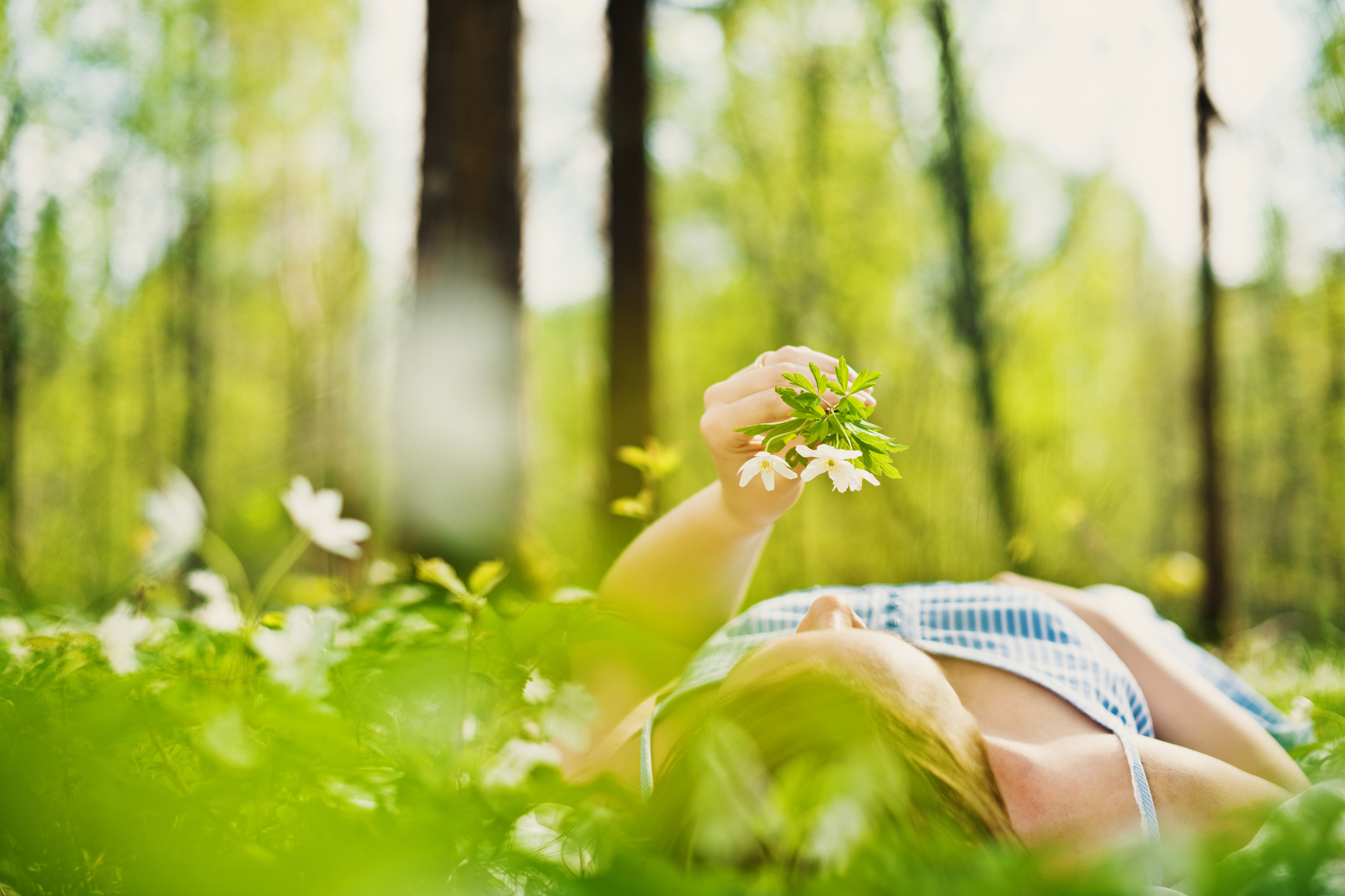 Woman relaxing in nature